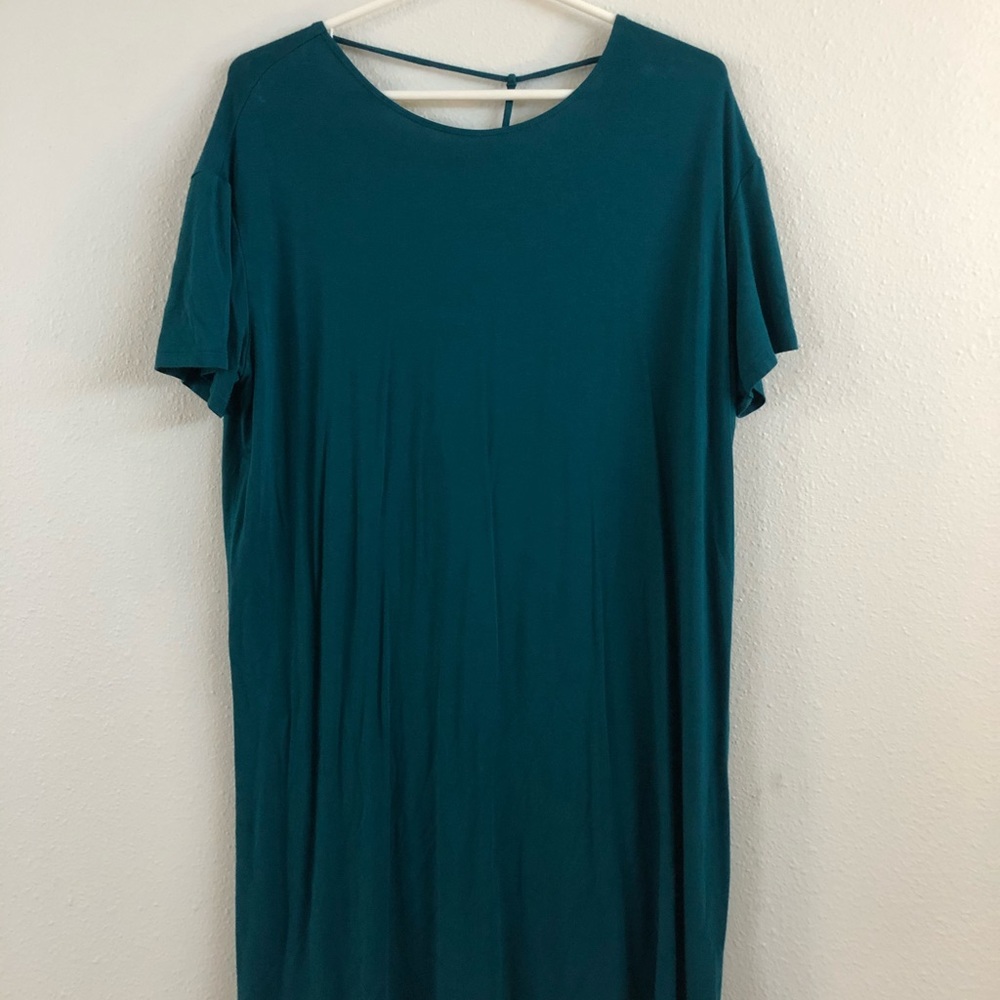 Fabletics teal tee dress